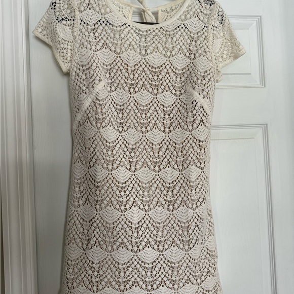 LOFT Dresses & Skirts - LOFT Ivory Lace Mini Dress